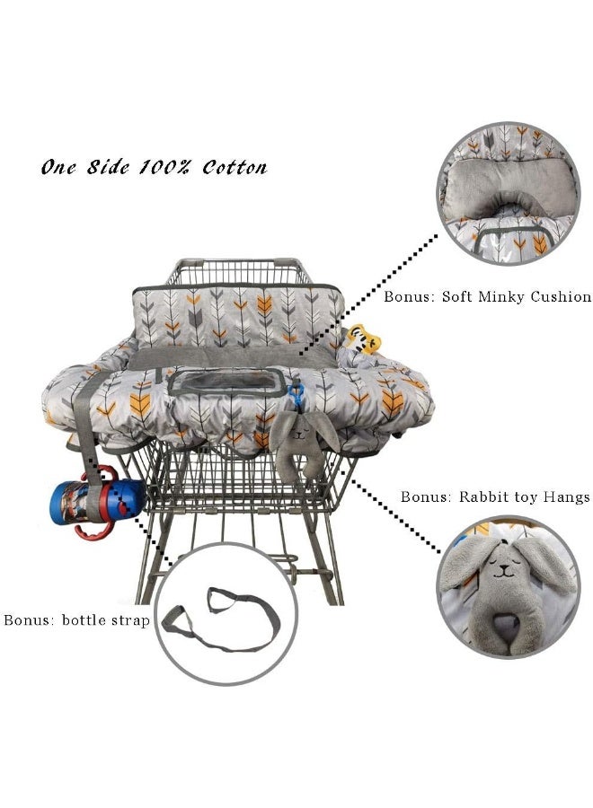 DODO NICI Shopping Cart Cover for Baby, High Chair Cover for Boy Girl, Infant Grocery Cart Cushion with Removable seat Positioner and Cellphone Holder - Image 4